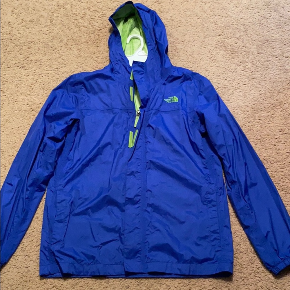 North Face Blue boys rain jacket size XL (18/20)